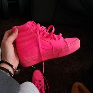 Hot Pink High Top Vans